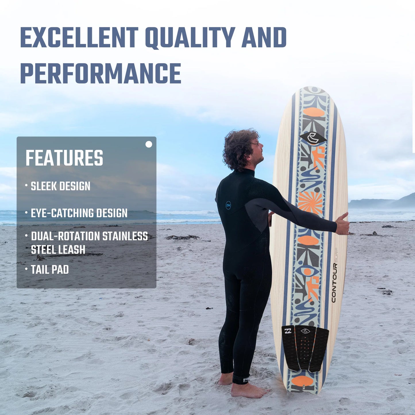 Billabong x CONTOUR SURF Aero 7 ft Soft Top Surfboard