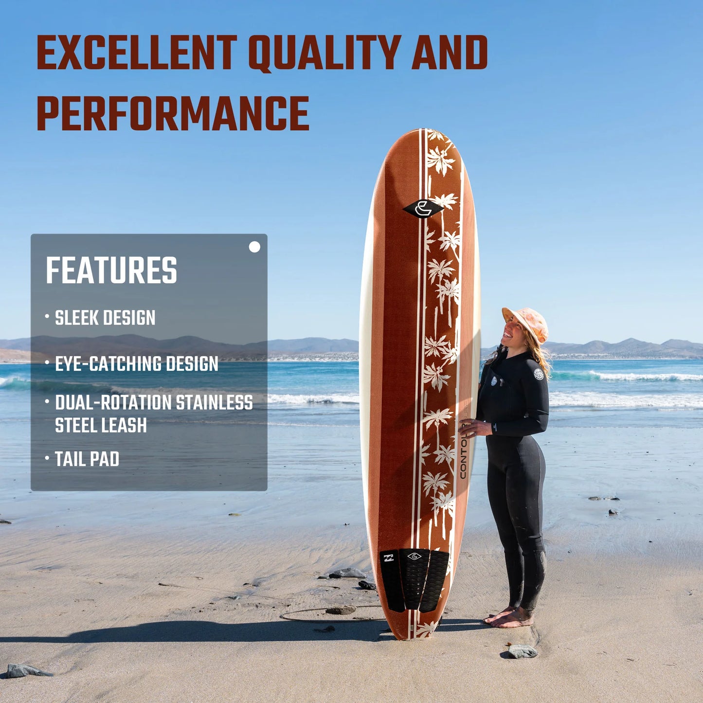Billabong x CONTOUR SURF Spire 8 ft Soft Top Surfboard
