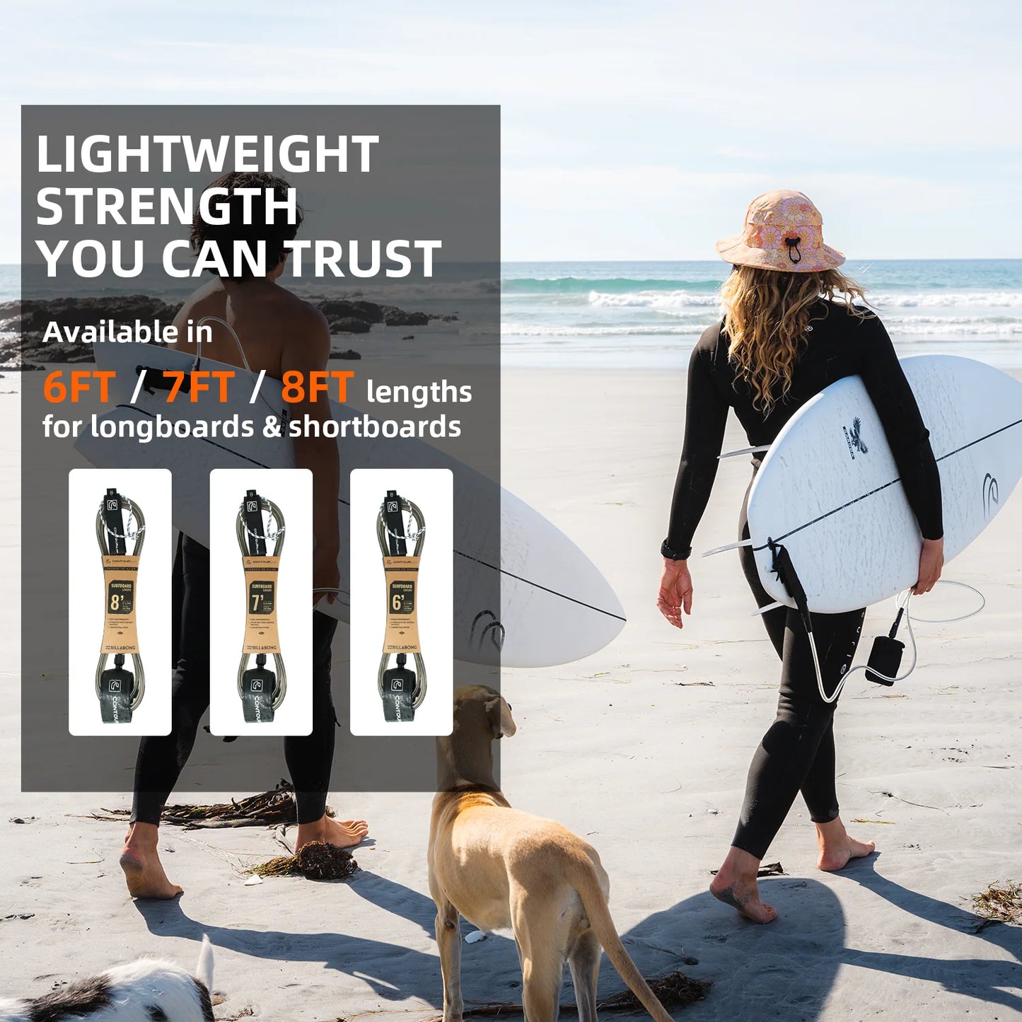 Billabong x CONTOUR SURF Surfboard Leash