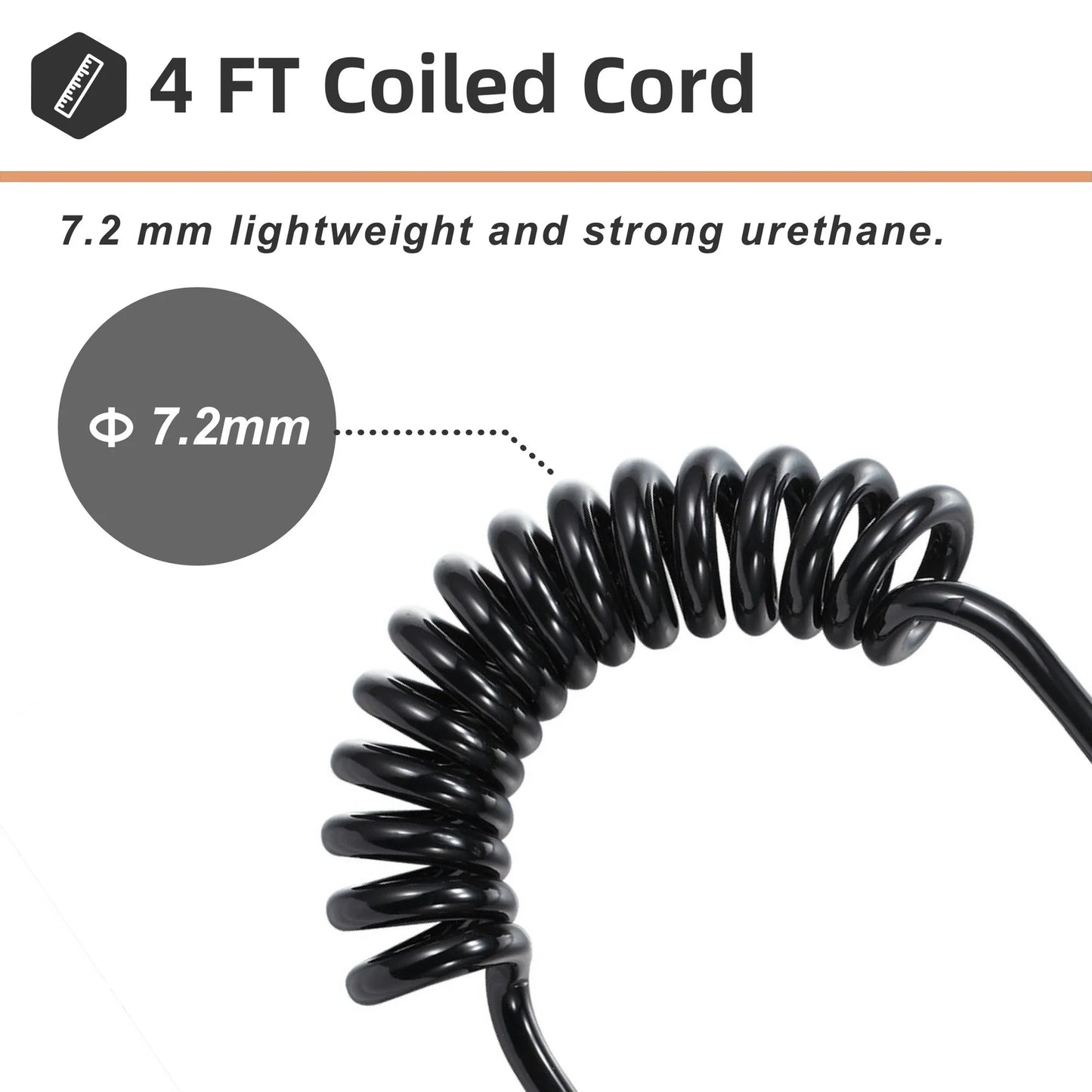 Thurso Surf Bodyboard Coiled Leash 4 ft