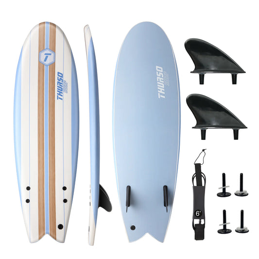 Lancer 5'10 Soft Top Fish Surfboard