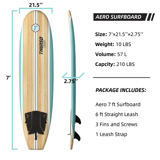 Aero 7 ft Soft Top Surfboard